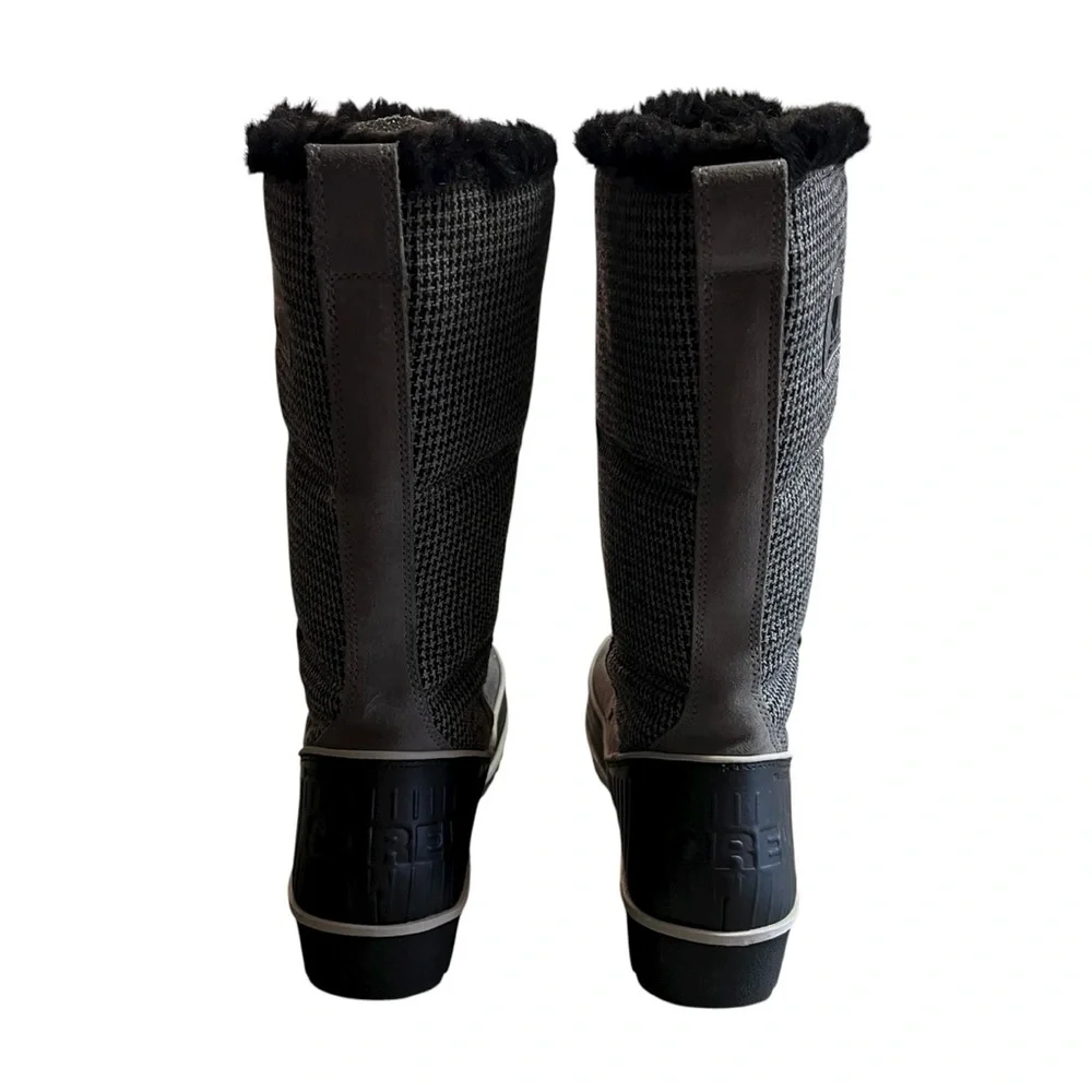 Sorel Tivoli II High Houndstooth Waterproof Winter Snow Boots Size 8‎ Black Gray